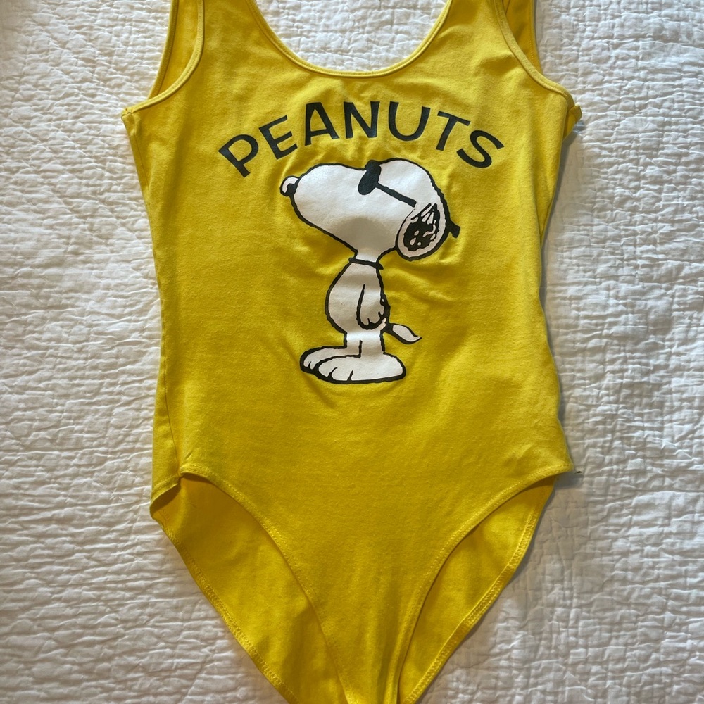 Peanuts Yellow Snoopy Women's Bodysuit